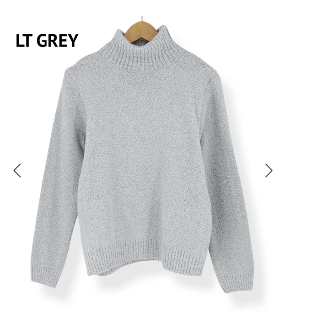 Zenana New In Bag Popcorn Gray Turtleneck Sweater Medium PTP 22 - Picture 2 of 4